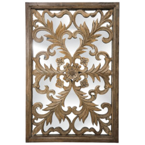 Carved Floral Wall Mirror