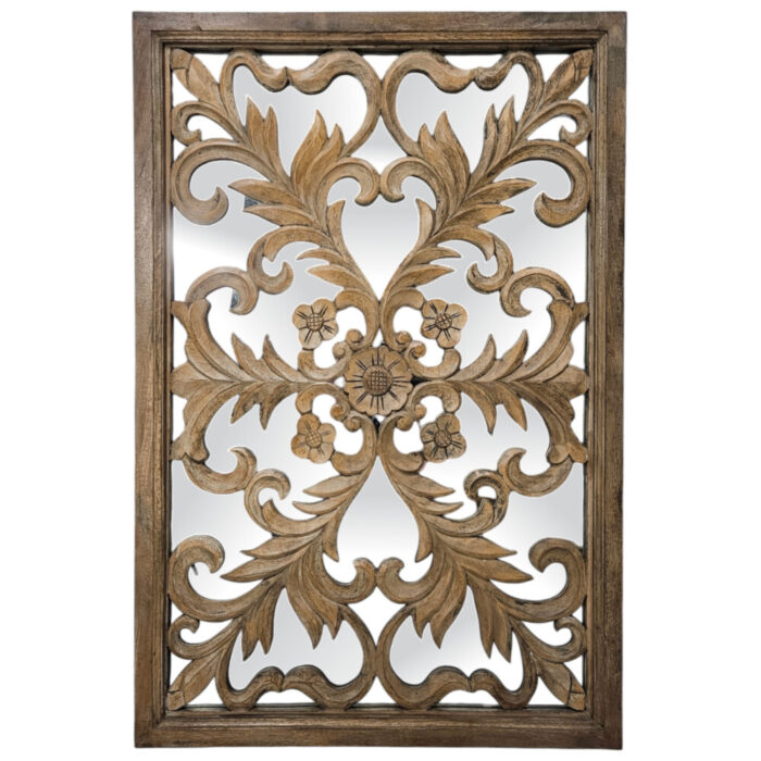 Carved Floral Wall Mirror