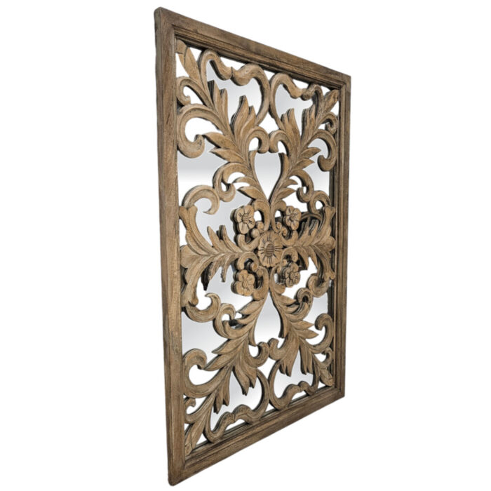 Carved Floral Wall Mirror
