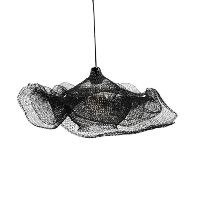 Flower-Pendant-Iron-Mesh-Light.jpg Iron Mesh Pendant Cone Hanging Lamp