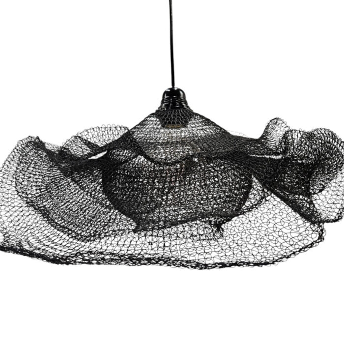 Flower-Pendant-Iron-Mesh-Light-Close.jpg Iron Mesh Pendant Cone Hanging Lamp