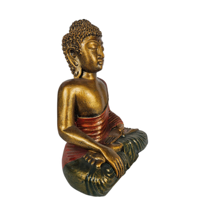 Gold-And-Green-Resin-Thai-Buddha-Side.jpg Resin Thai Buddha Gold And Green