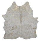 Gold And White Genuine Cow Hide Rug