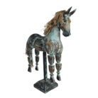 Green Wooden Horse Rustic Home Accent