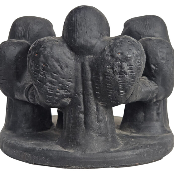 Grey-Angel-Circle-Close.jpg Black Circle Angels Candle Holder
