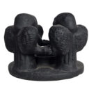 Angel Ring Candle Holder Black Decor