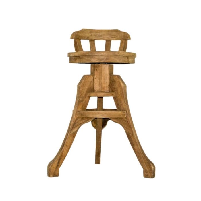 Jayden Bar Chair3 Natural wood bar stool
