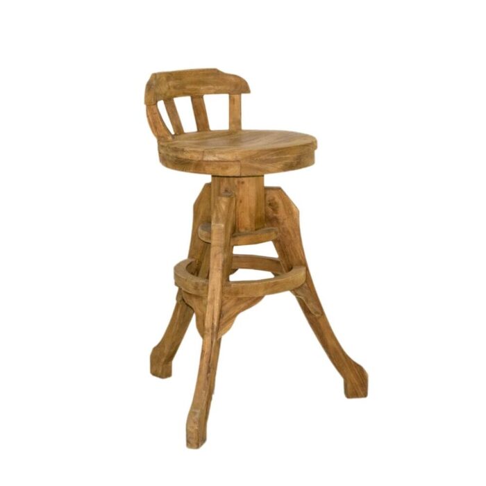 Jayden Bar Chair_2 Wooden swivel bar chair