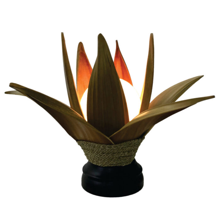 Brown Coco Leaf Table Lamp Brown Coco Leaf Table Lamp