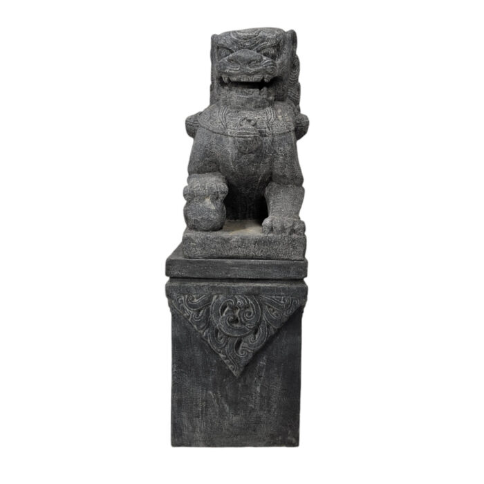 Large-Temple-Lion-Pair-Statues-Single.jpg GRC Temple Lion Pair On Stand