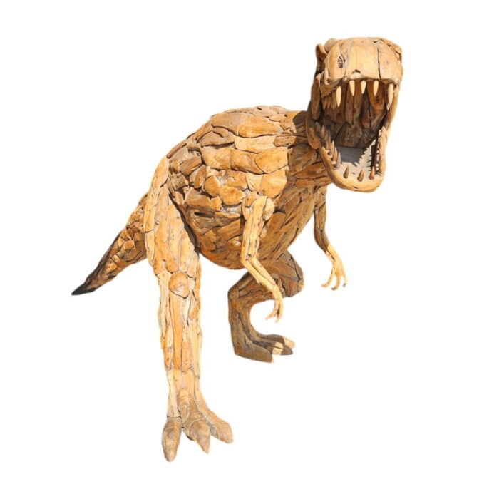Life-size-driftwood-dino.jpg Teak Life Size Dinosaur Sculpture