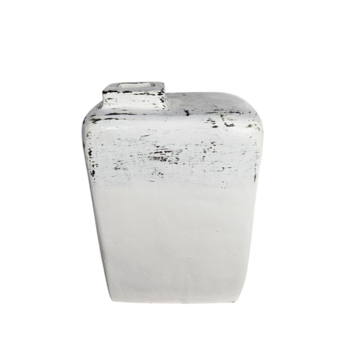 Masami-TallLow-Vase-White-Top.jpg White Masami Vase Contemporary Decor