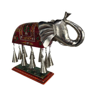 Decorative Metal Elephant On Stand