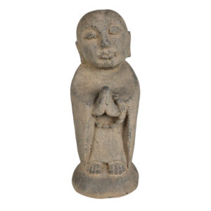 Cement Monk In Robe Statue