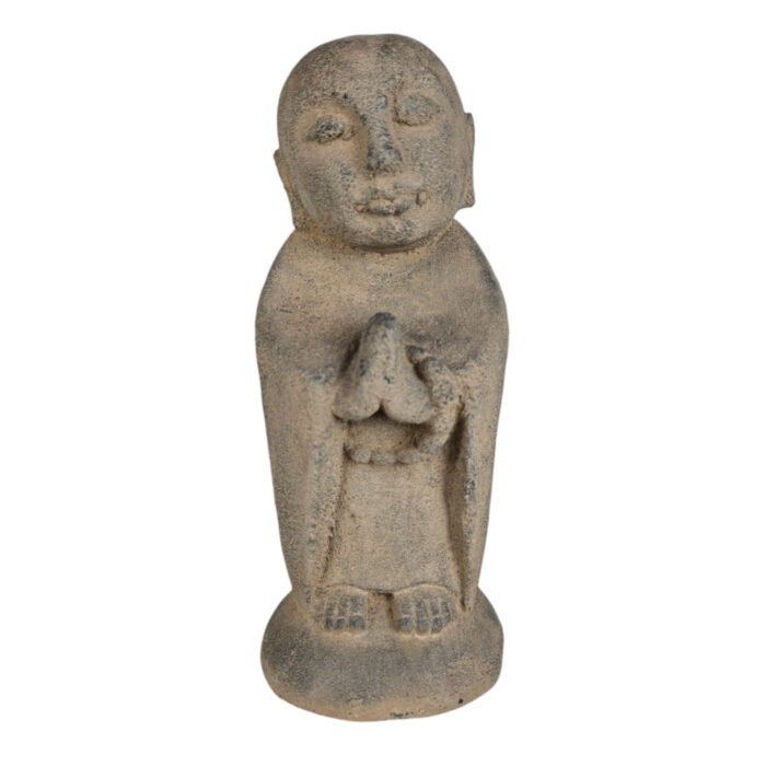 Cement Monk In Robe Statue