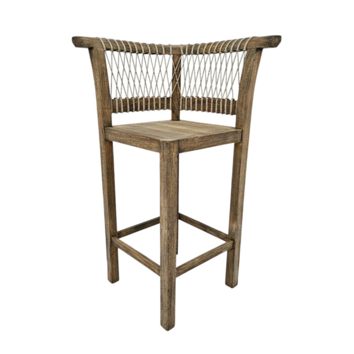 Mundo-Bar-Set-Teak-Chair-Front.jpg Designer teak bar furniture