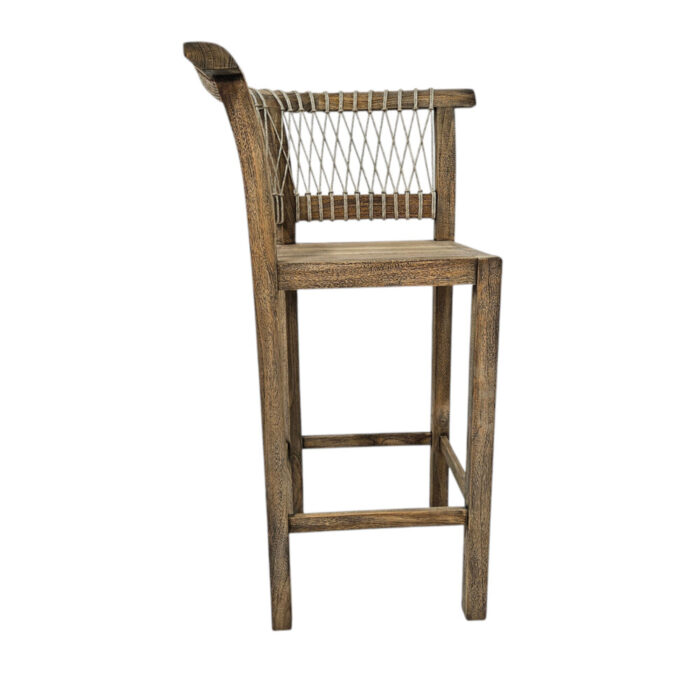 Mundo-Bar-Set-Teak-Chair-Side.jpg Designer teak bar furniture
