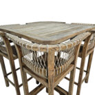 Interlocking bar table set