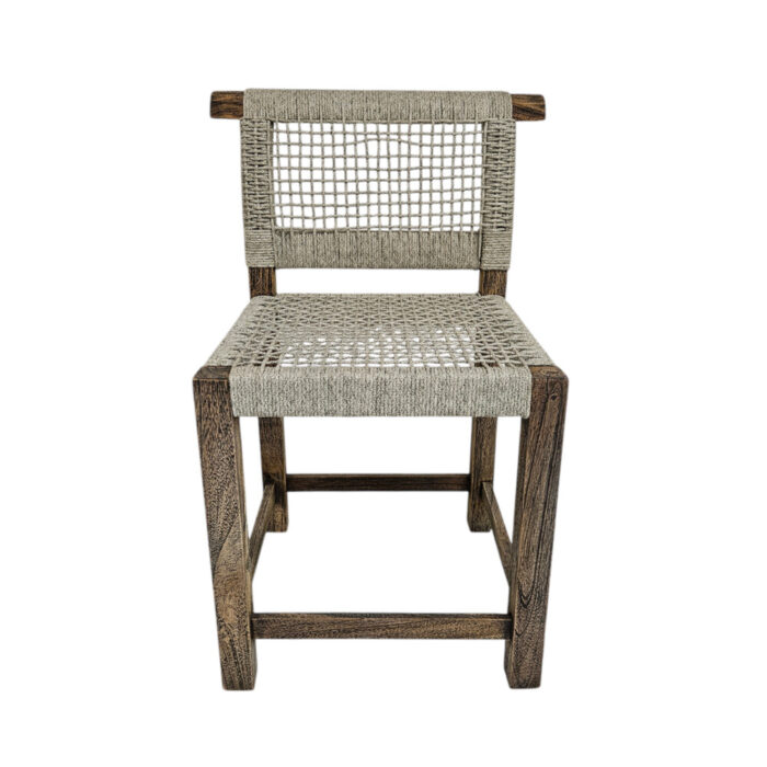 Mundo-Rope-Dining-Set-Teak-Chair-Front.jpg Artisan teak bar furniture