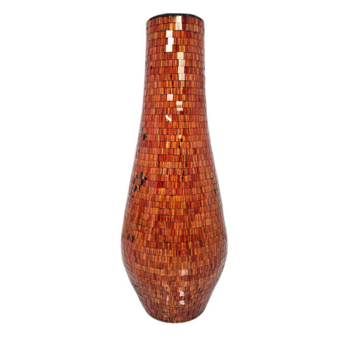 Orange-Tapered-Mosaic-Vase.jpg Orange Mosaic Vase