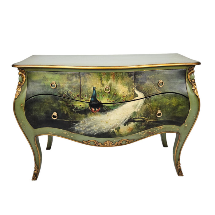 Peacock-Chest-Of-Drawers-Front-Top.jpg Wooden Peacock Bombay Chest of Drawers