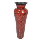 Pottery Red Mosaic Vase