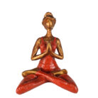 Red Resin Yoga Lady Posing