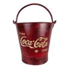 Red Coca Cola Iron Bucket