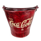 Red Coca Cola Iron Bucket