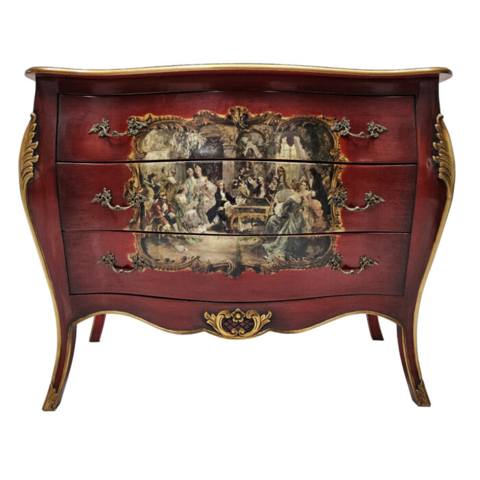 Red-Motif-Chest-Front.jpg Wooden Motif Bombay Chest of Drawers