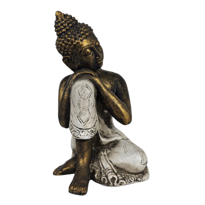 Resin-Thai-Knee-Buddha-Gold-And-Cream.jpg Resin Thai Buddha Cream And Gold