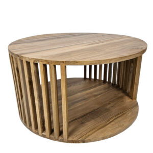 Burmese Teak Round Cyrano Coffee Table
