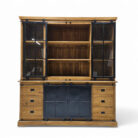 Barn-style sliding door cabinet