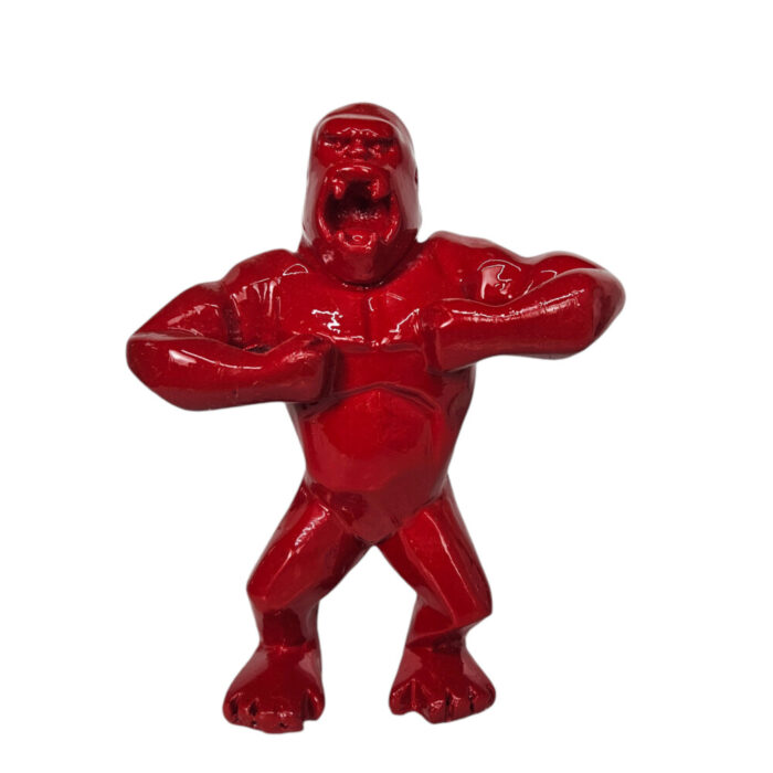 Small-Resin-Decorative-Gorila-Red.jpg Gloss Red Resin Gorilla Home Decor
