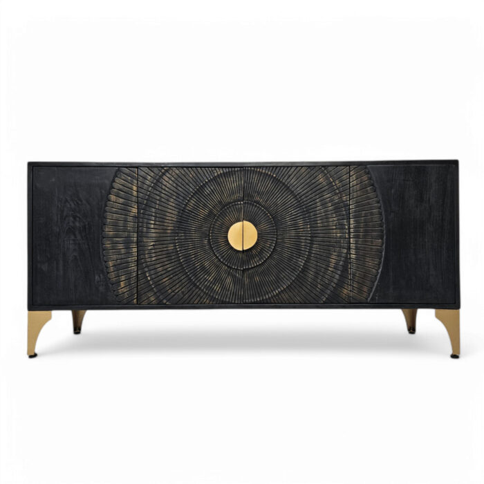 Solar-Blaack-And-Gold-Sideboard-Main.jpg Black furniture South Africa