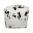 Black And White Hide Pouffe