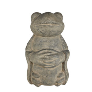 Cement Frog In Robe Statue