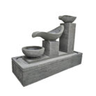 Tear Drop Garden Stone Fountain