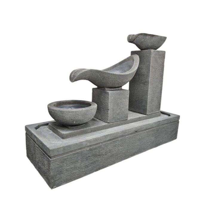 Stone-Garden-Fountain-3-Tier-Side.jpg Tear Drop Garden Stone Fountain