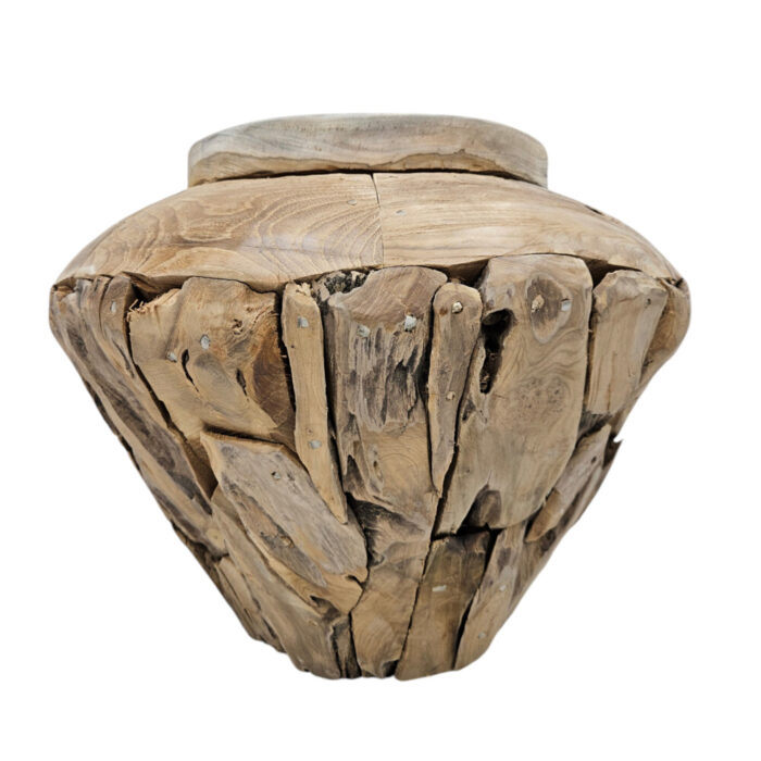 Teak-Erosi-Gentong-Vase-40cm.jpg Decorative Burmese Teak Erosi Vase