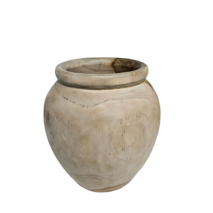 Decorative Burmese Teak Vase Decorative Burmese Teak Vase