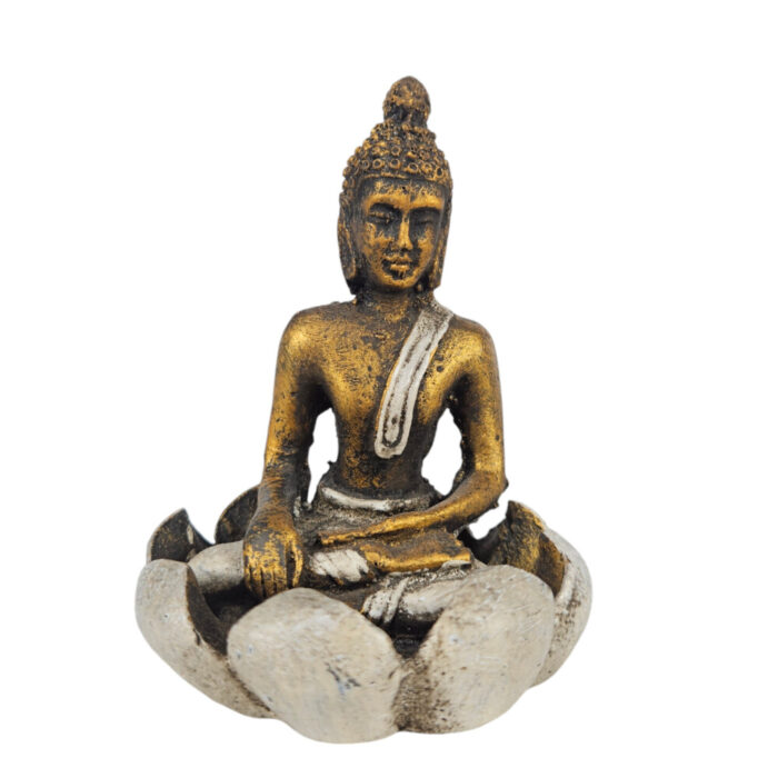 Thai-Buddha-On-Lotus-Resin-Incense-Holder.jpg Resin Thai Lotus Buddha Incense Holder