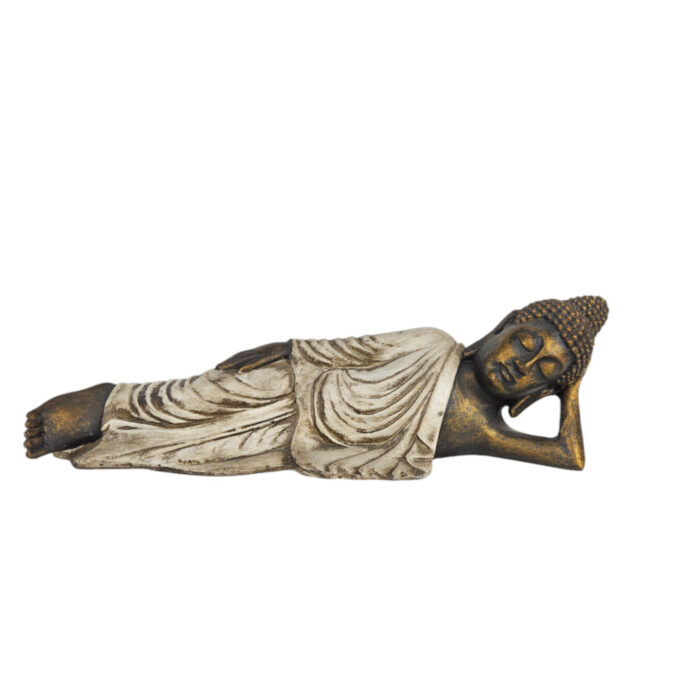 Thai-Buddha-Resting-Right-Gold-And-Cream.jpg Resin Thai Buddha Gold And Cream Resting