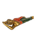 Resin Resting Thai Buddha Gold And Green