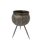Aged Metal Planter Pot