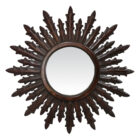 Brown carved sun mirror