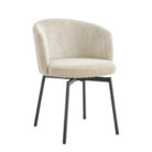 Neutral fabric dining chair