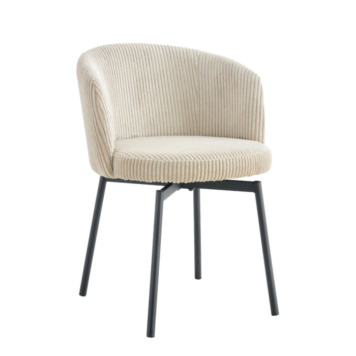 Neutral fabric dining chair
