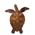 Hand-carved turtle statue