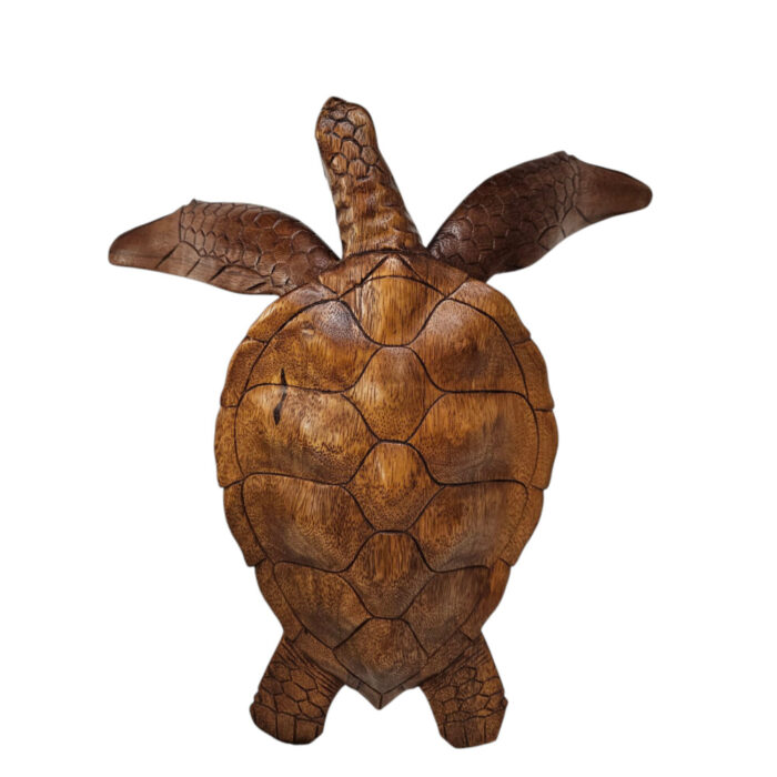Hand-carved turtle statue